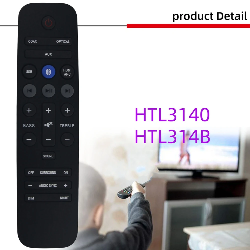 Remote Control Replacement for Philips Home Theatre Soundbar A1037 26BA 004 HTL3140B HTL3140 Htl3110B Htl3110