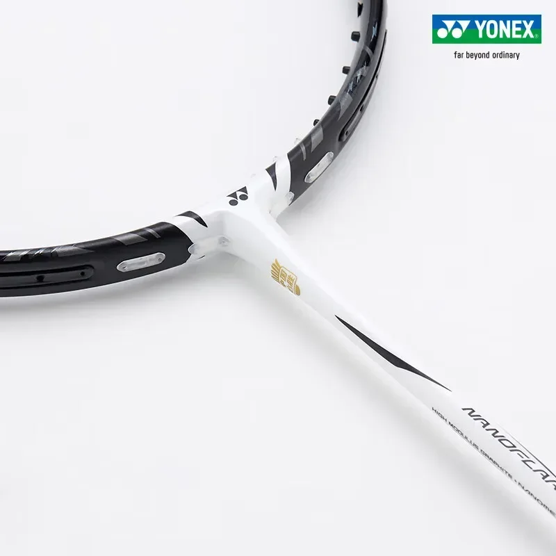 

Yonex Original White NANOFLARE 1000Z Badminton Racket High Quality Speed Carbon Fiber Professional Rackets Set with Line 4U