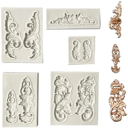 Reel Resin Mold Baroque Style Cake Chocolate Suitable for Sugar Art Cupcakes Jewelry Polymer Clay Handmade Items Silicone Mold