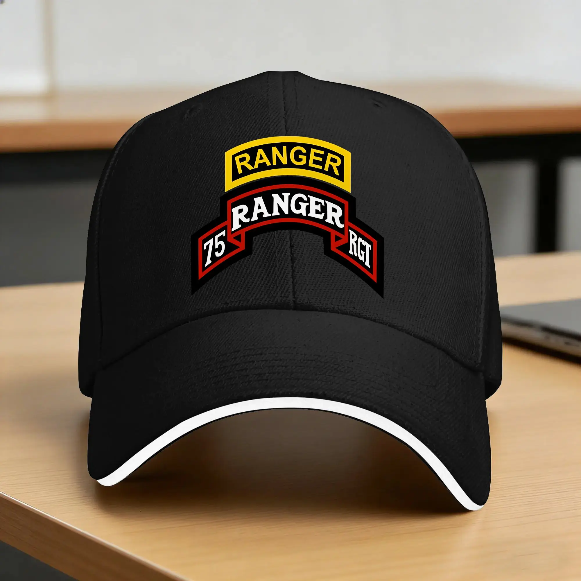 75th Ranger Regiment with Ranger Tab Baseball Cap  Fashion Hip Hop Hats Summer Unisex Men Outdoor Gym Baseball Caps