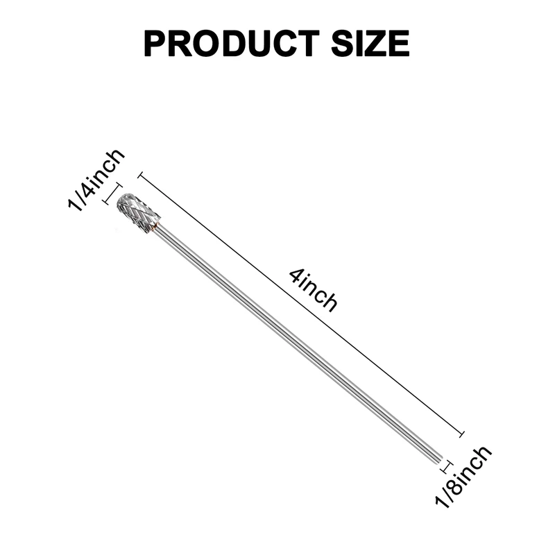 

Drill Bit Sets 10Pc 4 Inch Long Double Cut Solid Carbide Rotary Burrs Set 1/8 Inch(3mm) Shank Twist Drill Bit for Rotary Tools