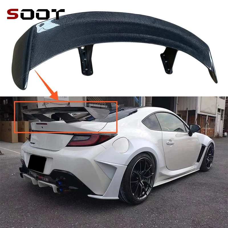 

Спойлер из карбона для Toyota GR86 и Subaru BRZ, заднее антикрыло, направляющий спойлер на багажник, обвес для тюнинга