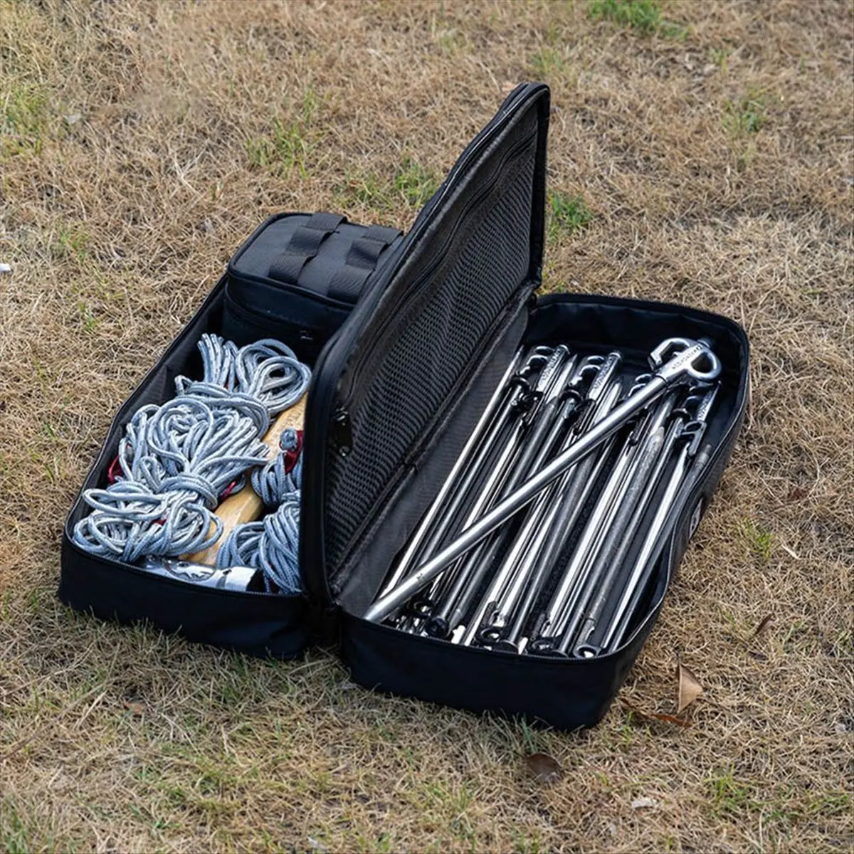 Super CAMPINGMOON BK-40 Waterproof Zipper Survival Canvas Outdoor Portable Camping Storage Bag for Tent Pegs