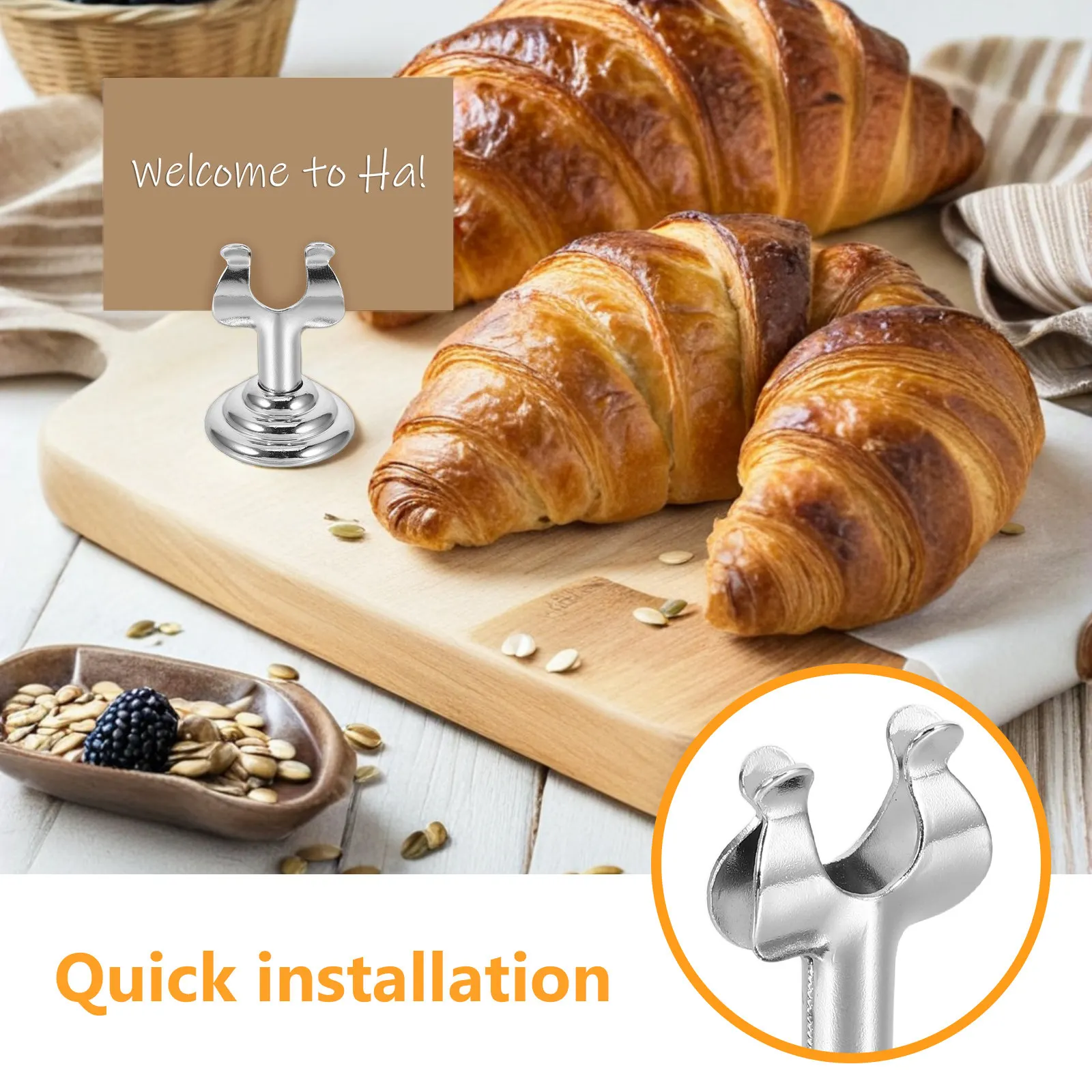 10Pcs Metal Label Clips Stainless Steel Price Display Holder for Bakery Supermarket Retail Shelf Sign Clip Vertical Merchandise
