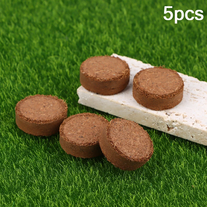 5 Pcs Compressed Coco Coir Fiber Potting Soil Coir Medium Coconut Soil Coir Bricks For Indoors Or Outdoors Bonsai Herbs Supplies