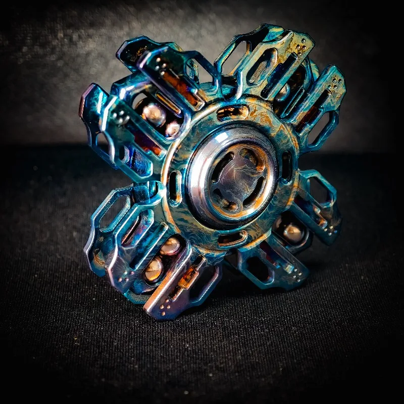 الراحة EDC أربع أوراق الربط DIY مضيئة ضبط شوكة الدائمة الدورية جيروسكوب الإصبع لعبة الضغط