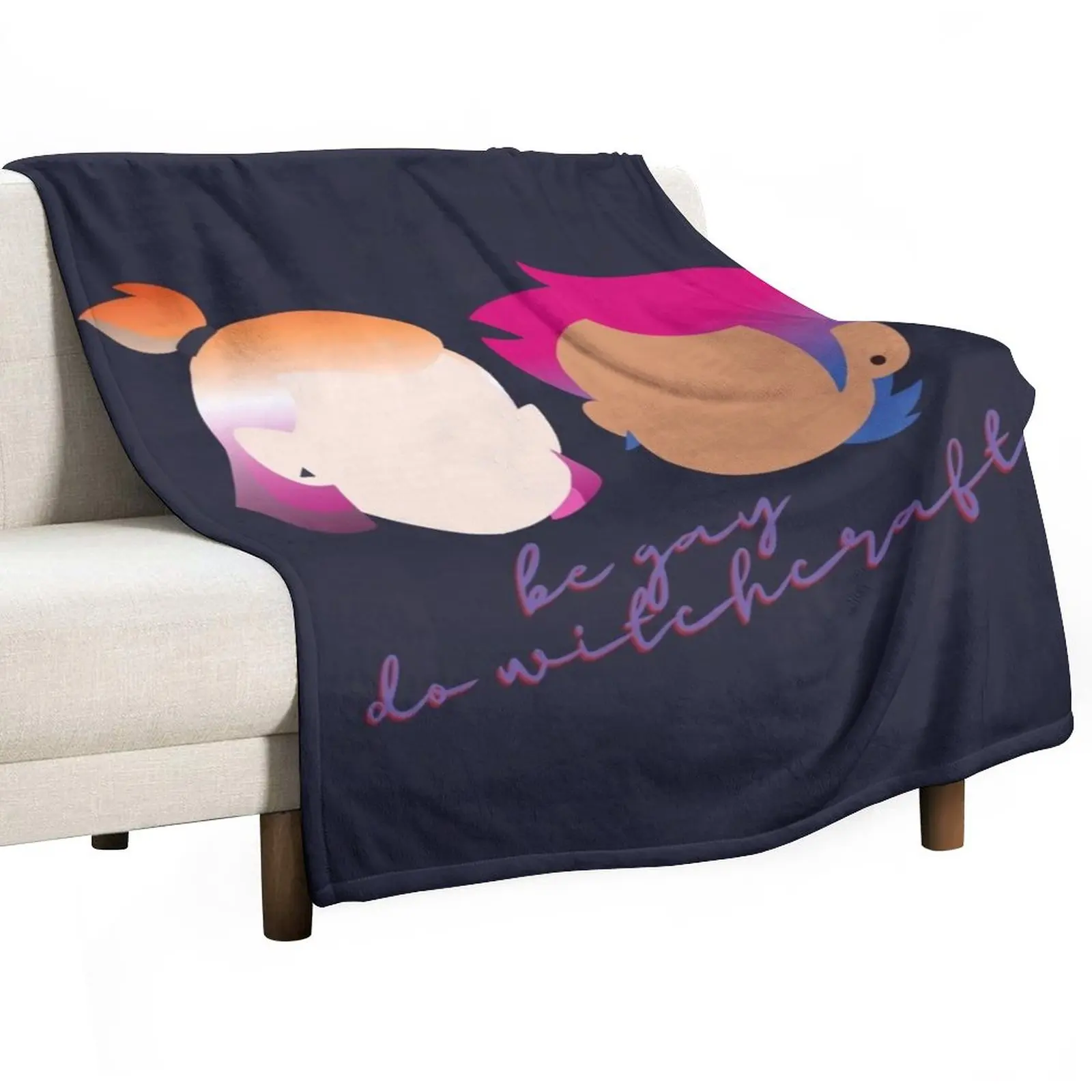 

BE GAY, DO WITCHCRAFT *now with flags* Throw Blanket Blanket Luxury fluffy blanket blankets and blankets
