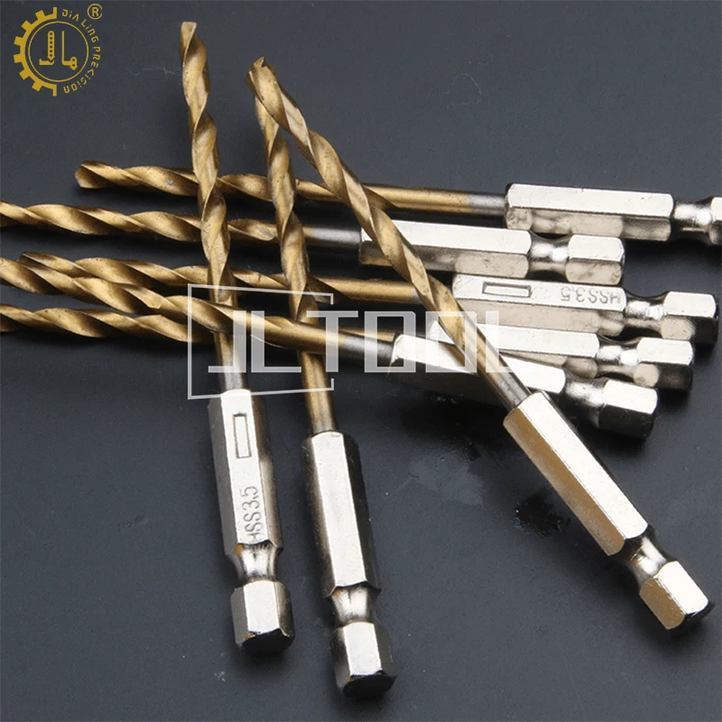 13pc/set Hexagonal Shank Twist Drill Bit 1/1.5/2/2.5/3mm Titanium Carbide Cobalt High Speed Steel 4241 Drill Bits