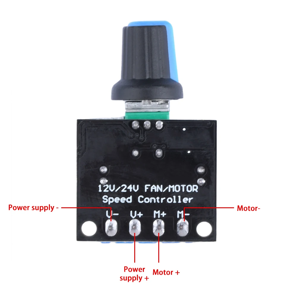 3.5A DC12V / 24V PWM Motor Speed Controller LED Dimmer B10K Potentiometer Knob Speed Controller For Brush Motor Brushless Motor