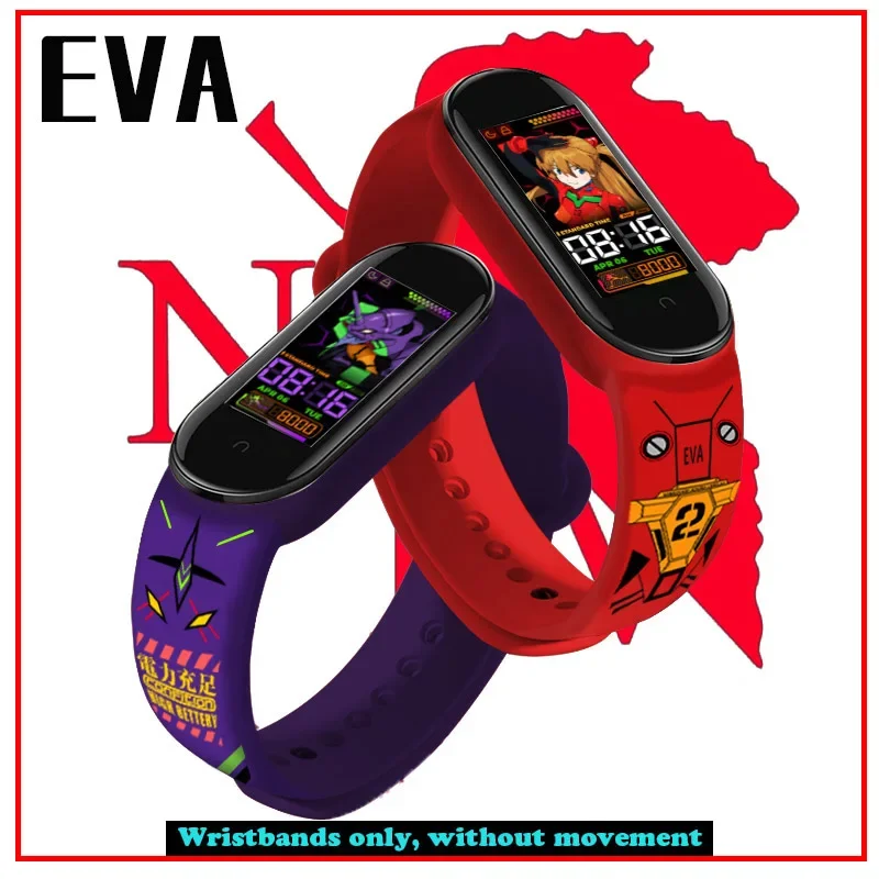 Evangelion EVA Smart Band bracciale per Mi Band 7 4 cinturini di ricambio in Silicone orologio cinturino da polso Miband 5 6 Fitness Tracker