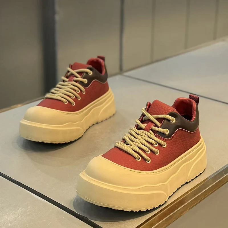 

Мужская повседневная спортивная обувь, модная обувь для скейтбординга на толстой подошве, модная и удобная мужская обувь, подходящая для улицы