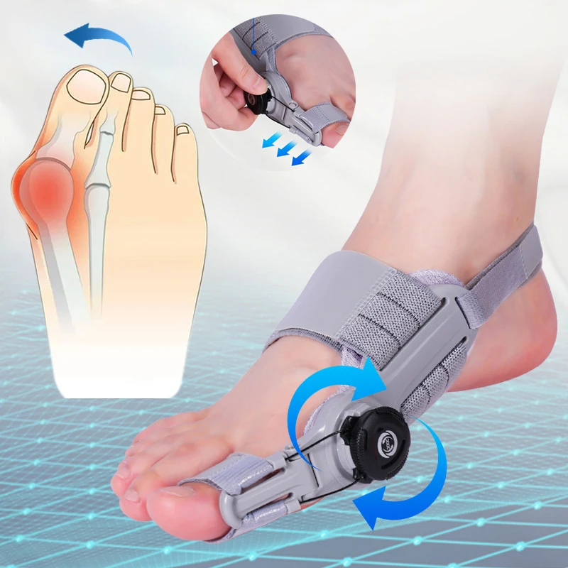 Bunion Corrector Unisex Foot Hallux Valgus Braces Rotatable Toe Separator Straightener Adjustable Pedicure Finger Toe Corrector