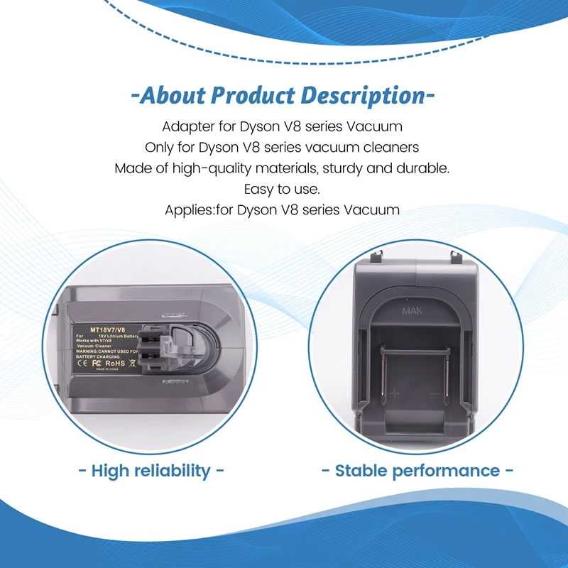 محول محول البطارية لبطارية ليثيوم ماكيتا 18 فولت لأداة المكنسة الكهربائية من سلسلة دايسون V8