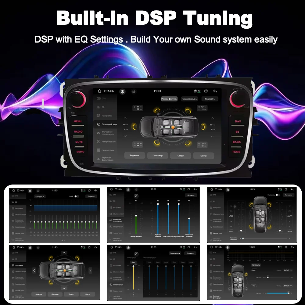 Picture 5: UIS7870 8Core Android13 2Din Car Multimedia Player 7''Autoradio Gps Carplay Auto DVD For Ford Focus S-Max Mondeo Galaxy C-Max