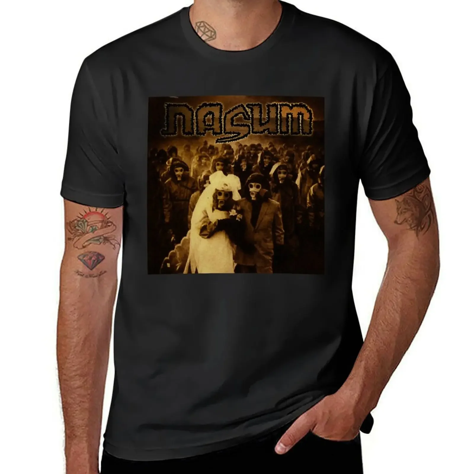 NASUM BAND METAL ARTWORK T-Shirt graphics oversized boys whites baggy shirts oversized t shirt men