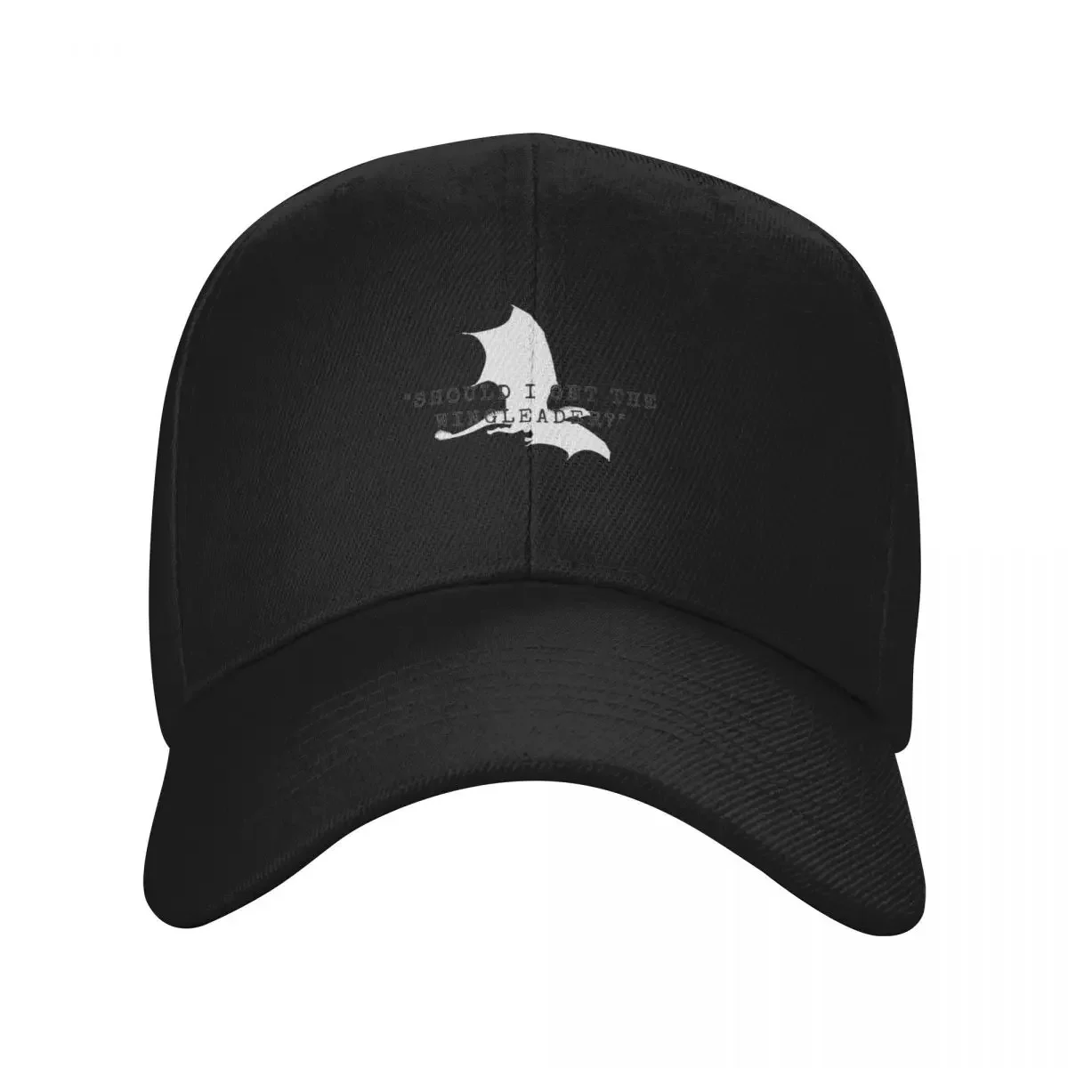 Fourth Wing Book Quote Should I get the wingleader? Tairn quote Baseball Cap Fishing cap Anime Hat Men's Baseball Women's