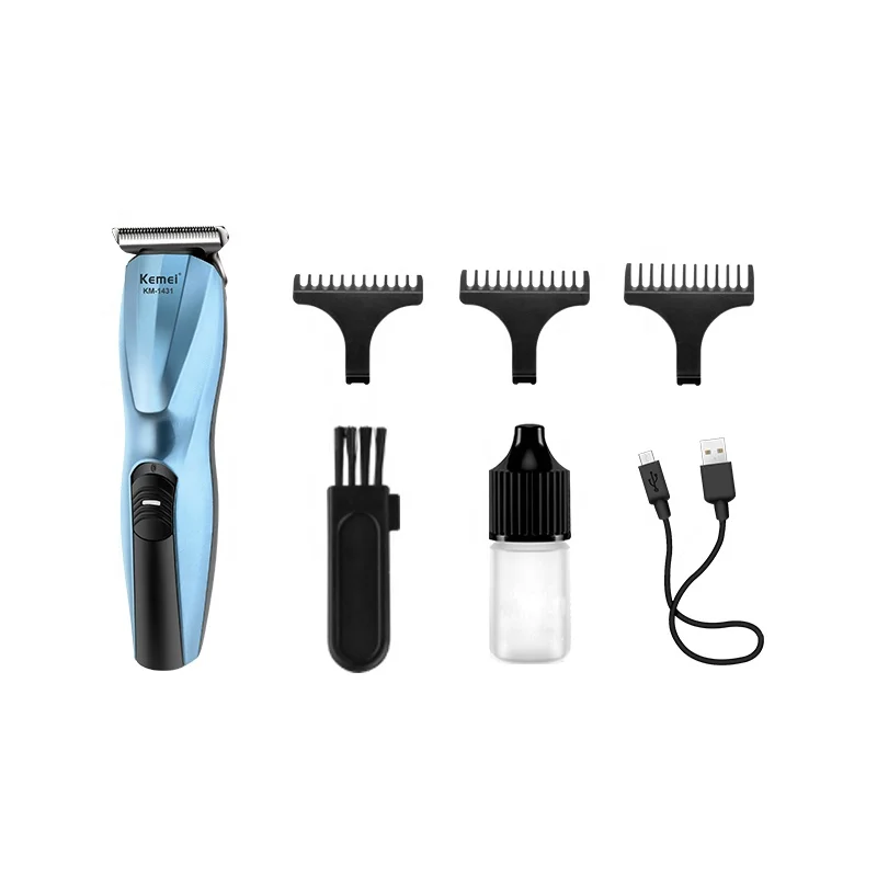 Wholesale Mens Professional Hair Clippers Kemei KM-1431 Cordless Rechargeable Hair Trimmer Haircut Grooming Kit