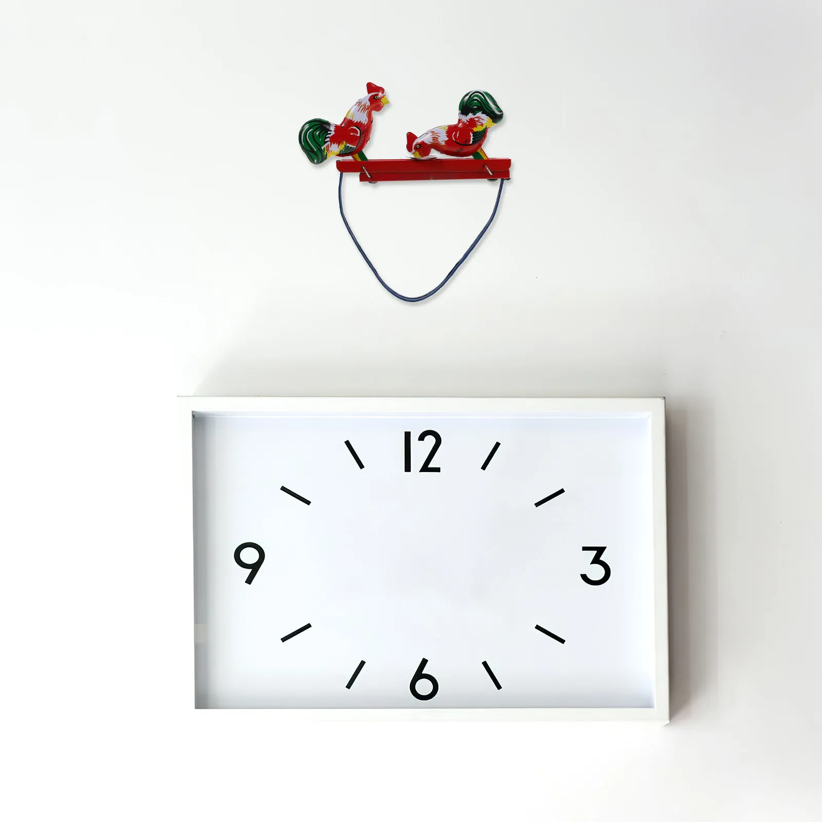 

1Set Vintage Iron Pecking Rooster Plaything Retro Metal Chicken Retro Poultry Fun Decorative