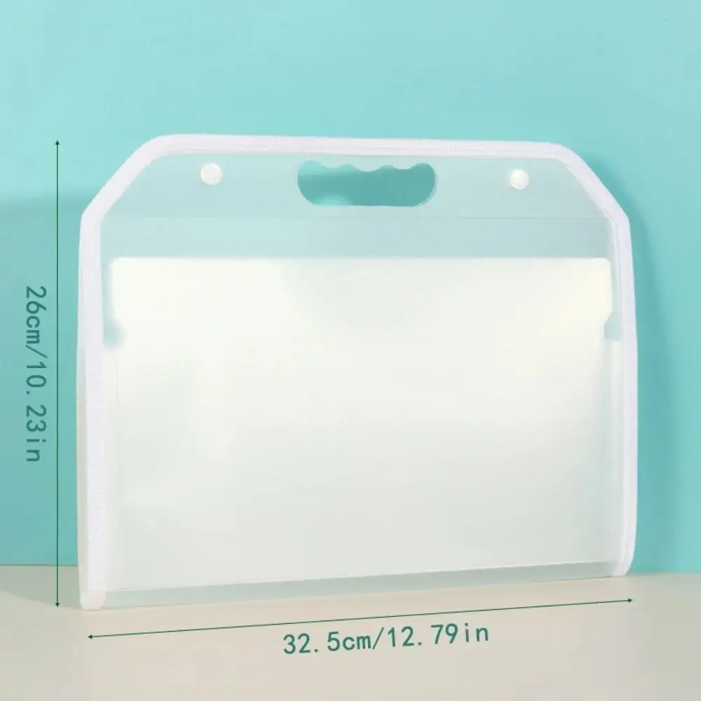 Large Capacity A4 File Folder Storage Organizer Waterproof Buckle HandBag Dustproof Wear Resistant Data Organizer Pouch Office