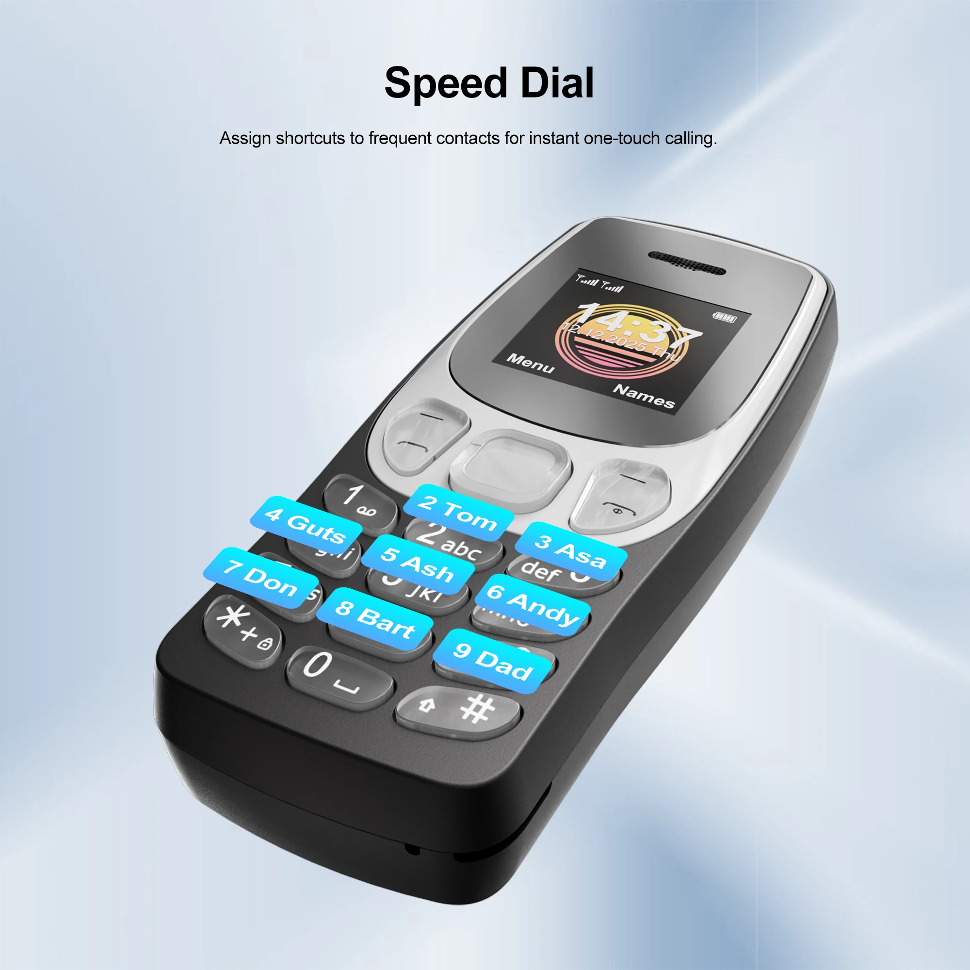 SERVO mini Mobile Phone 2G Network Bluetooth Dialer Blacklist Call Recording Dual SIM Standby 0.85