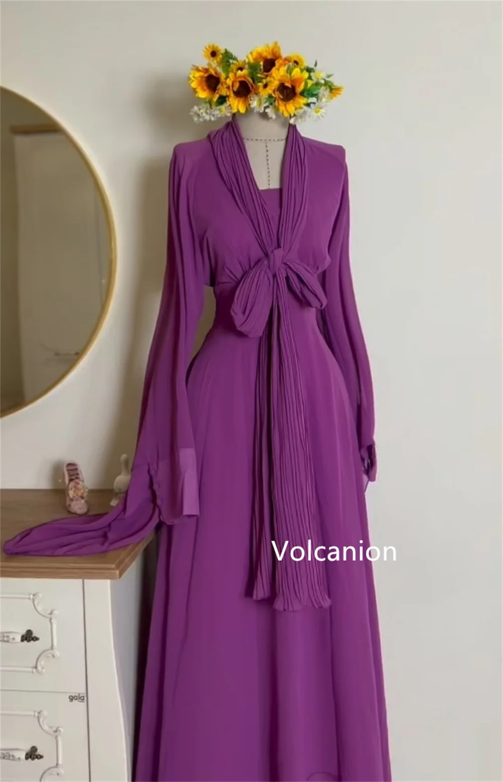 Abiti midi con scollo quadrato a trapezio con bottoni in chiffon personalizzati Abiti midi su misura per occasioni di ballo Eleganti taglie semplici disponibili