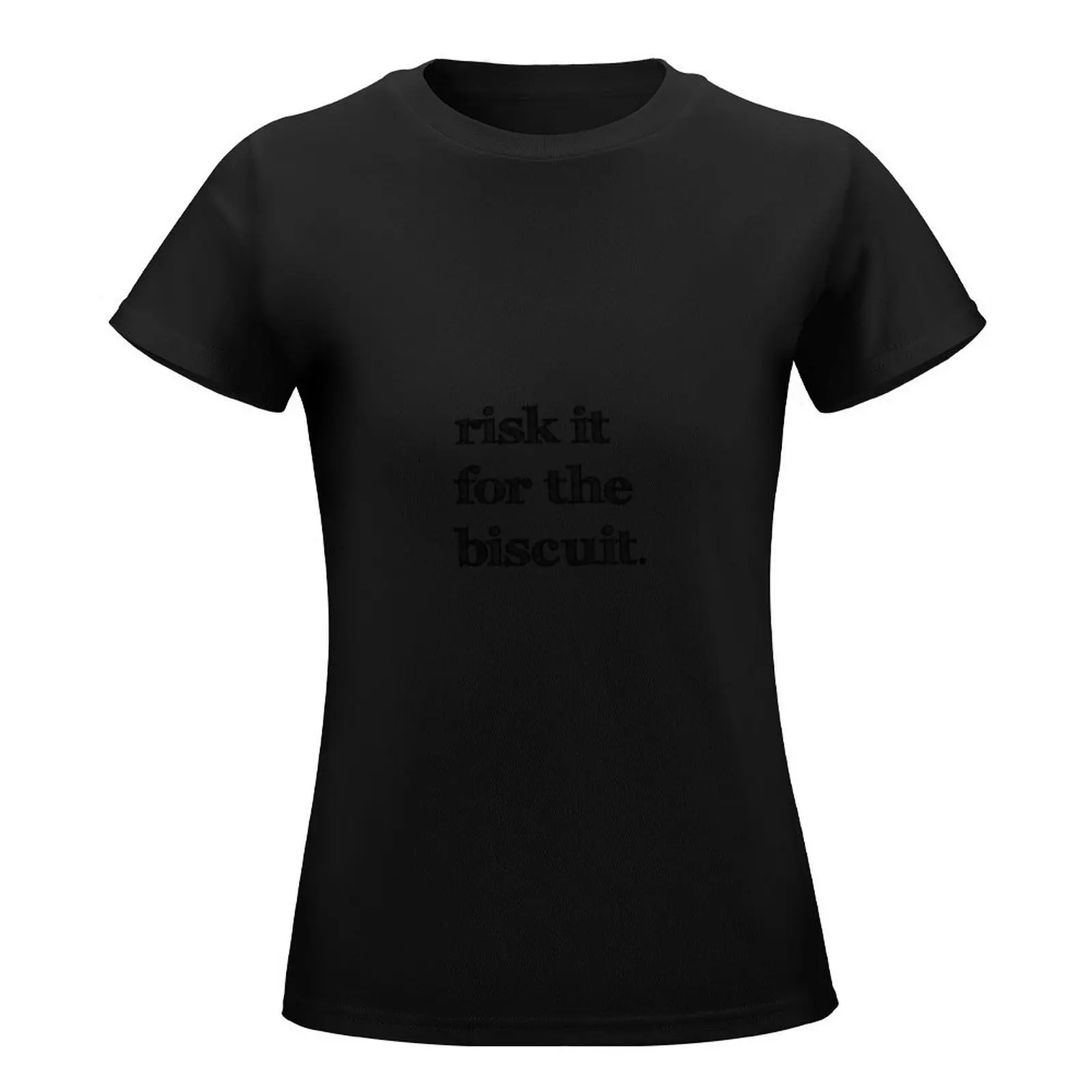 risk it for the biscuit T-Shirt Aesthetic clothing korean fashion graphics t-shirt dress for Women plus size sexy