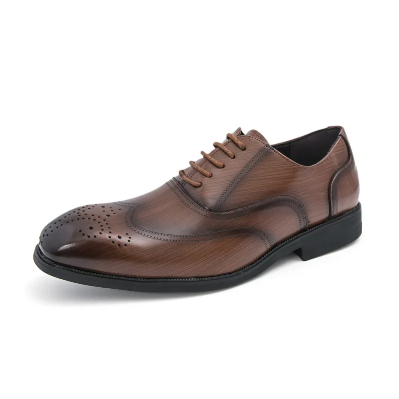 

Flower Men's Leather Shoes British Gentleman Shoes Casual Business Dress Leather Shoes Groom