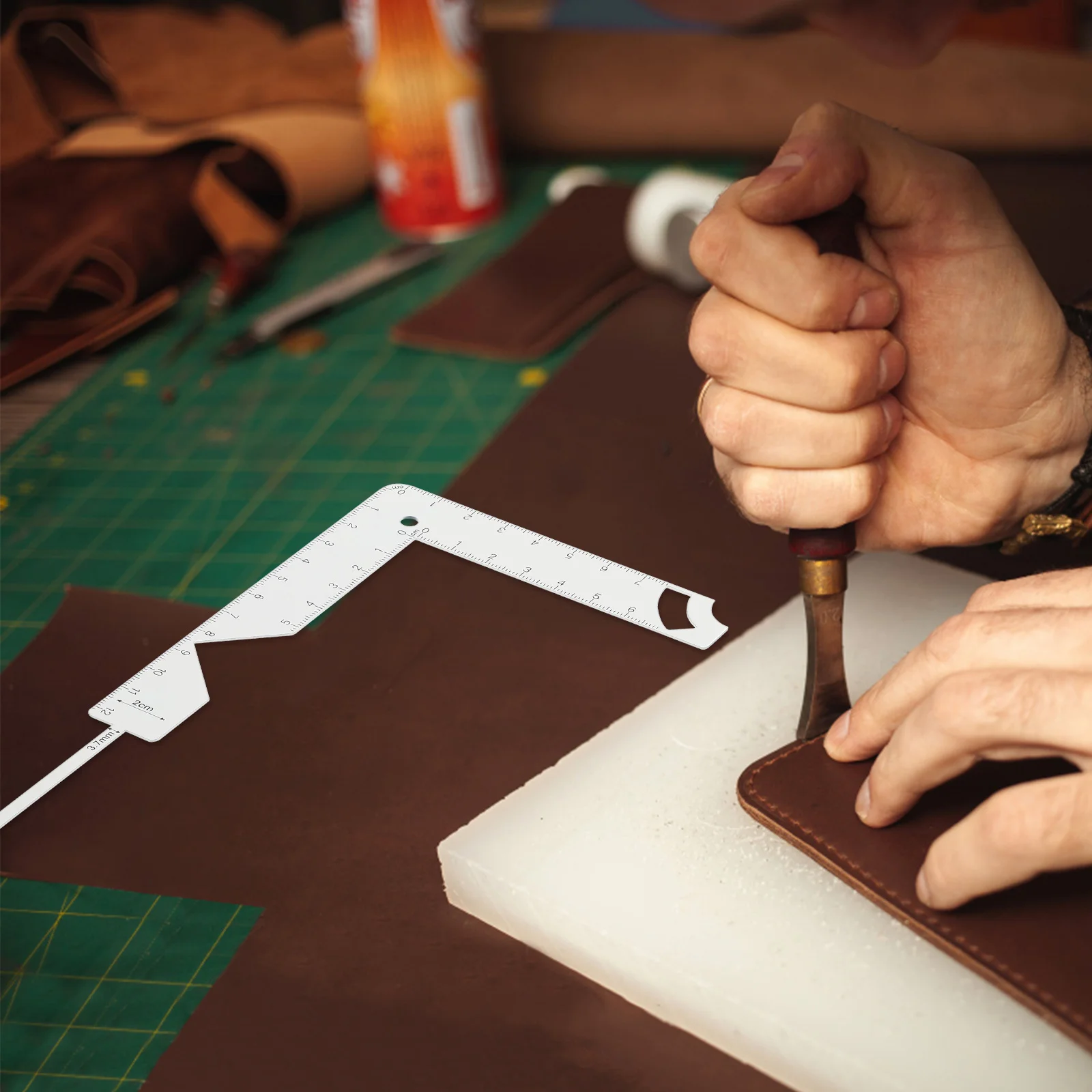 Cover Positioning Ruler Book Making Stencil Tools Guide Metal Binding Kit Scrapbook Bookbinding Material Manual