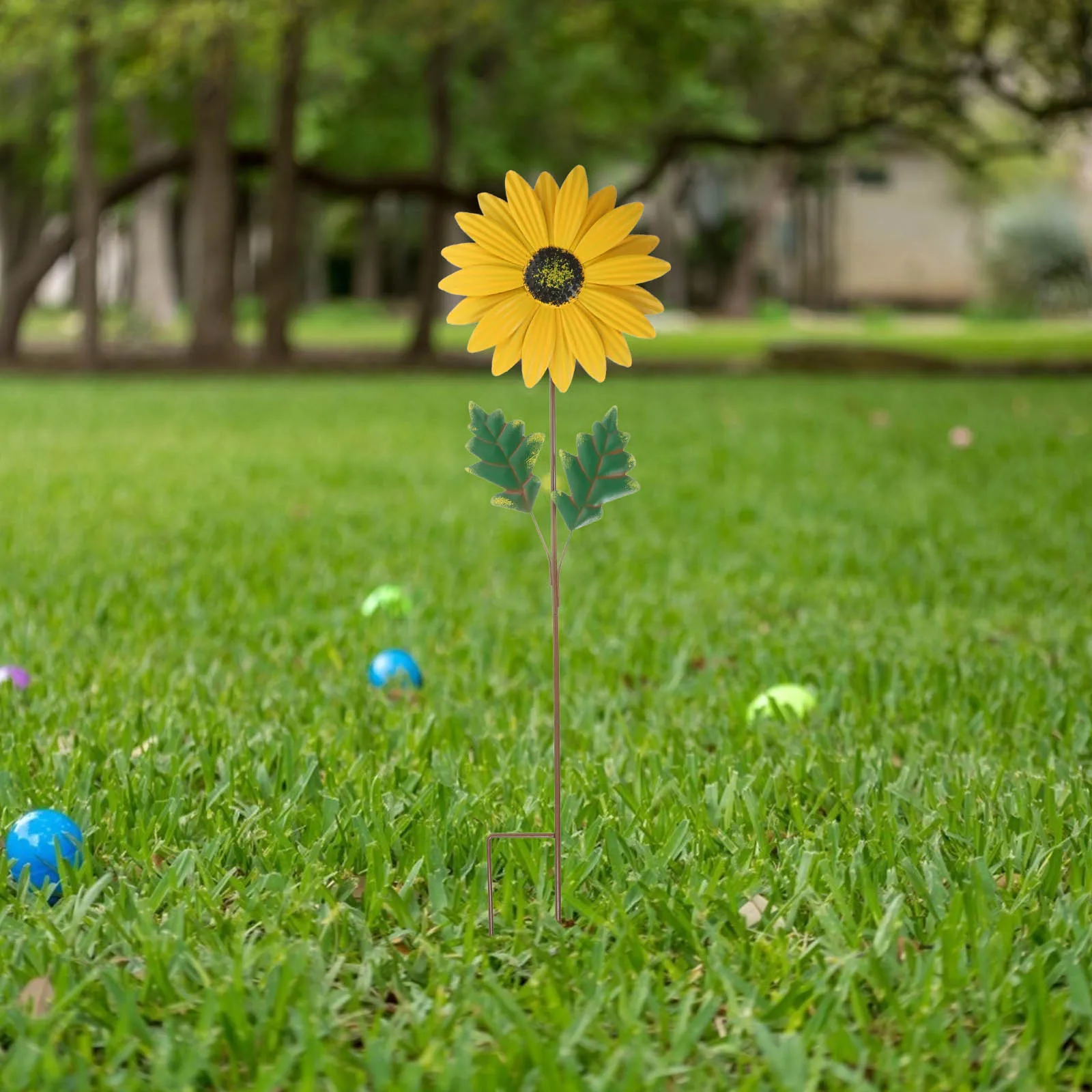 

Colorful Iron Flowers Lawn Decoration for Outdoor Garden Spring Yard Metal Flower Stakes Grass nament Garden Stake