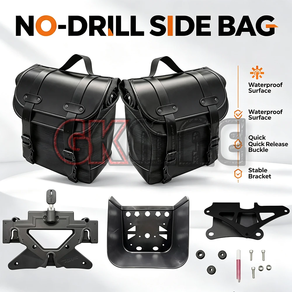 Fit For Lifan V400 Motorcycle Modified Side Boxes Quick-release Waterproof Leather Panniers Helmet Bags Travel Bags