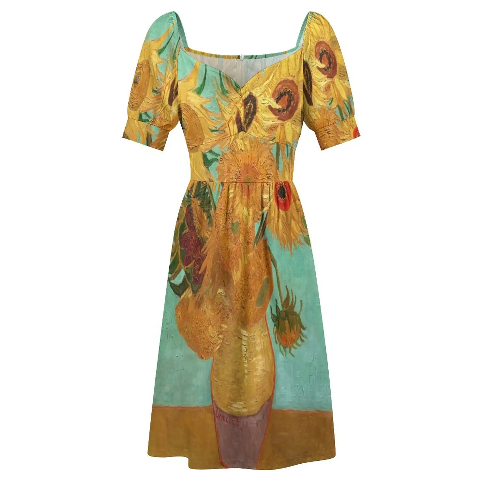 Vincent Van Gogh Twelve Sunflowers In A Vase Dress elegant women's dresses for wedding elegant women's sets