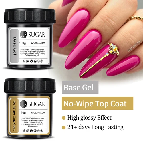 Imagen 2 del producto UR SUGAR-esmalte de uñas en Gel funcional, reparación semipermanente, Base de fibra de goma, Gel acrílico para reparación de uñas, manicura artística, 150g