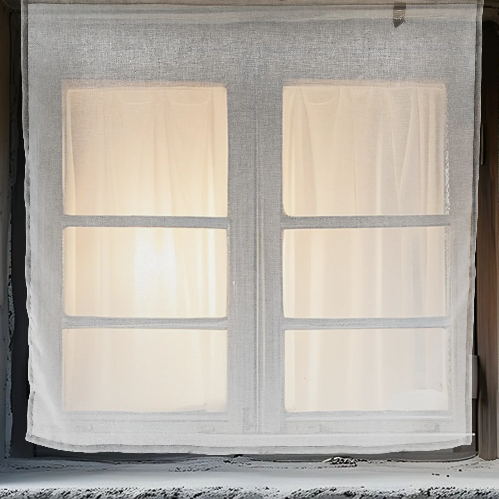 

White Sheer Curtains For Window Light Filtering Privacy Short Valance Farmhouse Kitchen Bathroom Bedroom Living Room