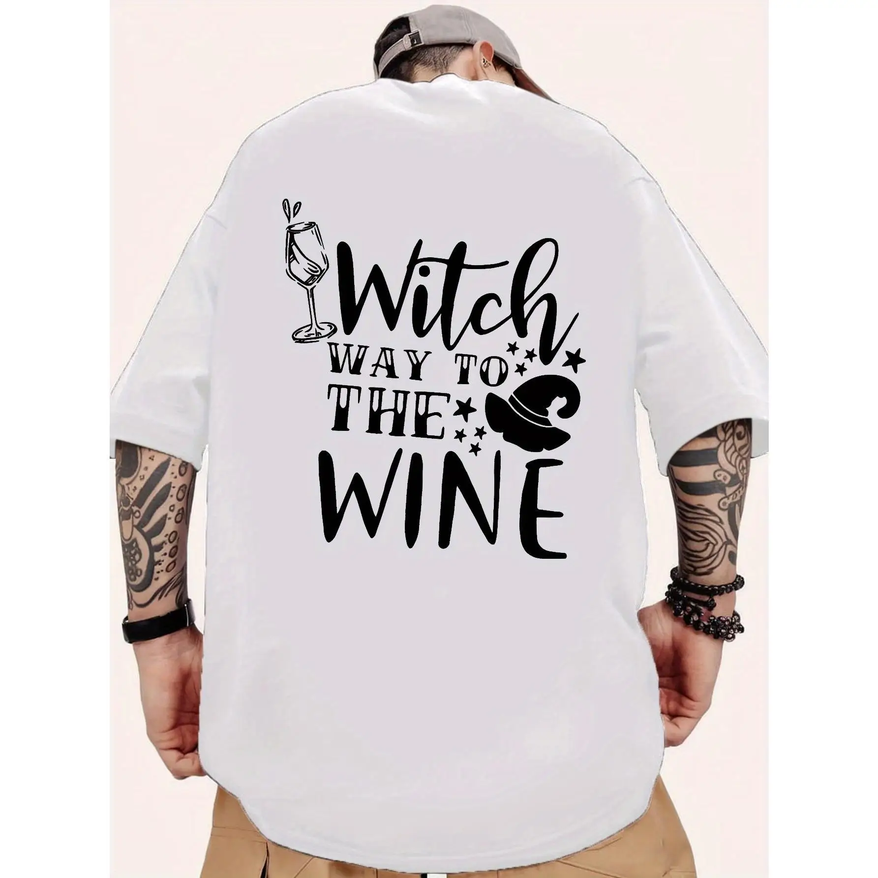 

Funny Halloween T-shirt for Women Witch Way To The Wine Tee Spooky Season Drinking Party Costume Tops