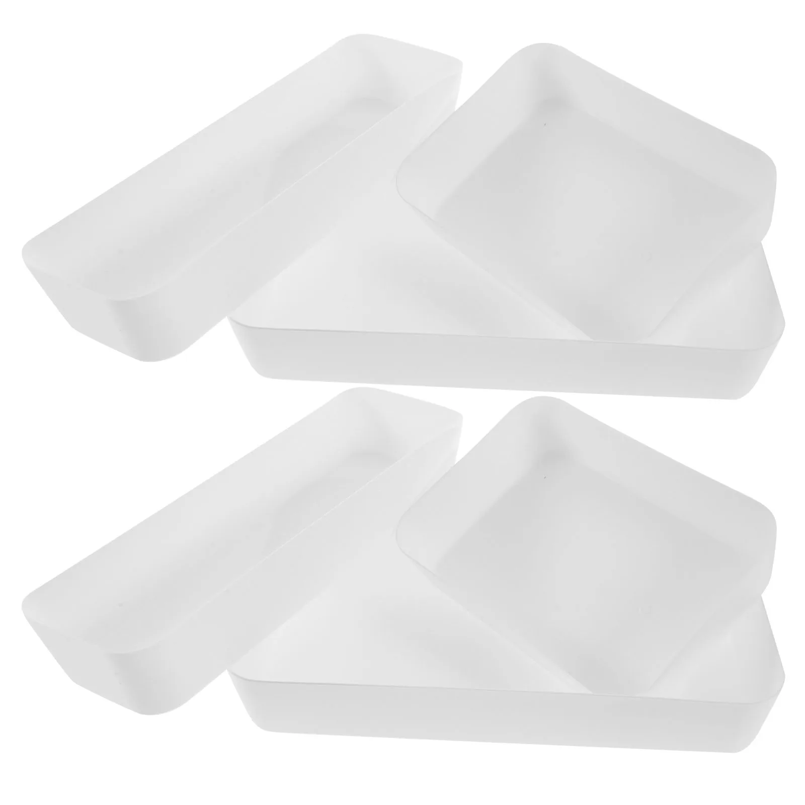 

6pcs Desk Drawer Organizer Boxes Plastic Storage Bins Trays For Office Bedroom Kitchen Colorful Desktop Storage