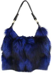 Luxury Real Fox Fur Handbag for Women Crossbody Bags Shoulder Bags Winter Bag