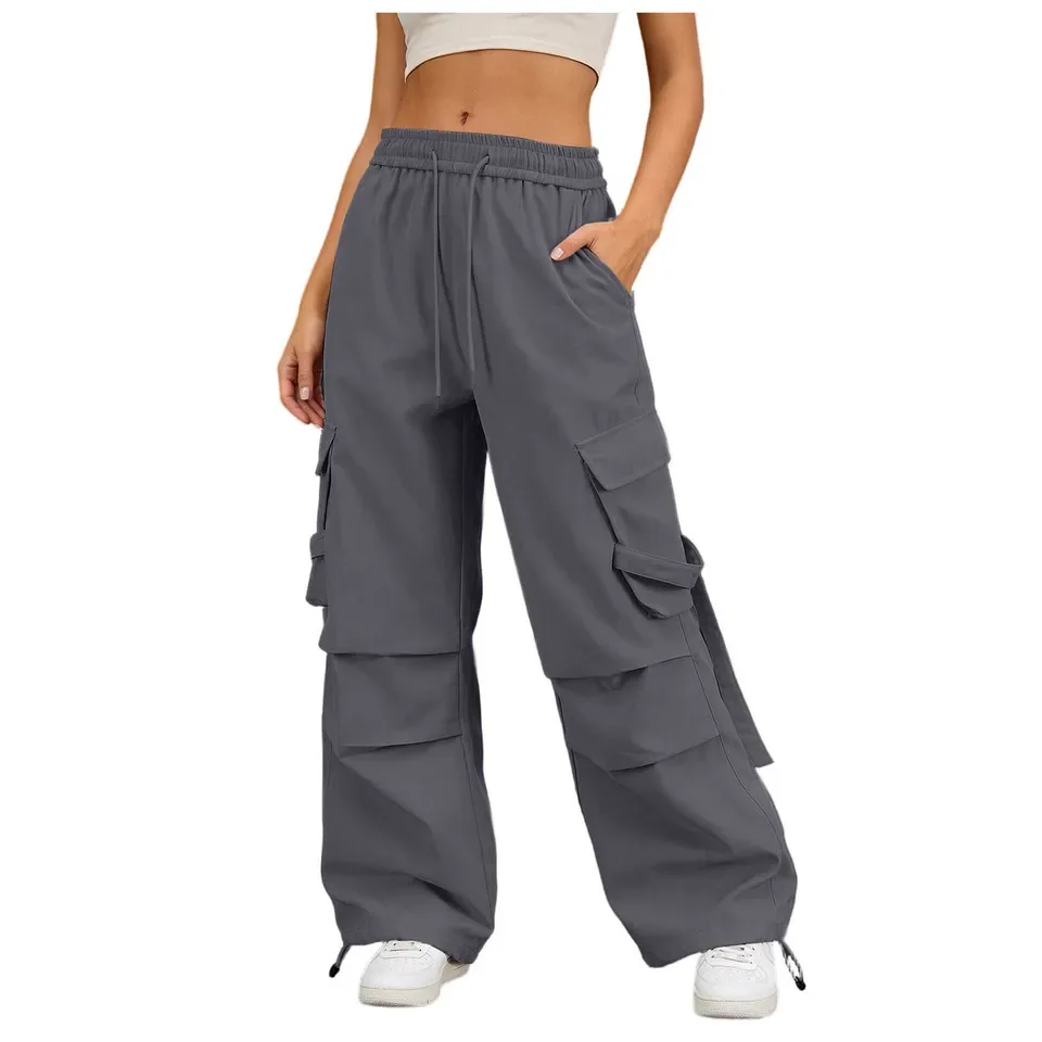 Y2K Oversized Cargo Pants Women Streetwear High Waist Casual Sweatpants Harajuku Multi-Pocket Wide Leg Pants Baggy Trousers
