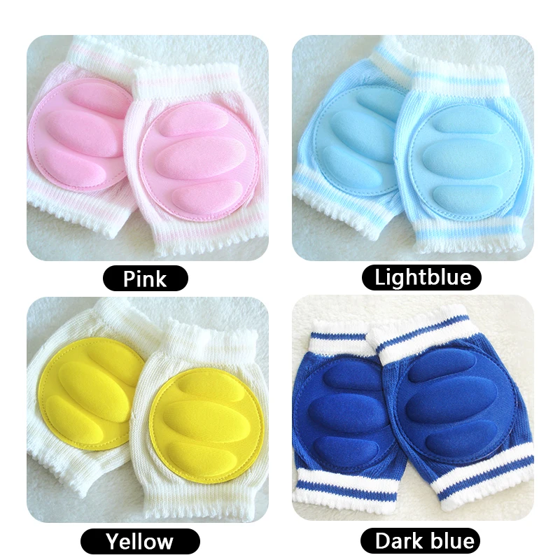 1Pair Baby Knee Pads for Crawling with Sponge，Anti-Slip Knee Pads Leg Warmers Protective Cover for Unisex Babies Infant Toddler