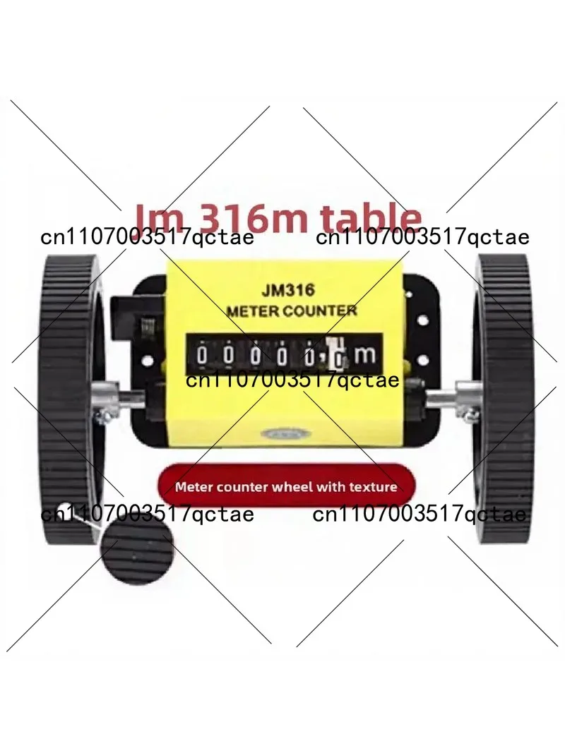 Mechanical Length Counter Rolling Wheel Meter 0-99999.9m Rotation Counter for Machinery Decoder