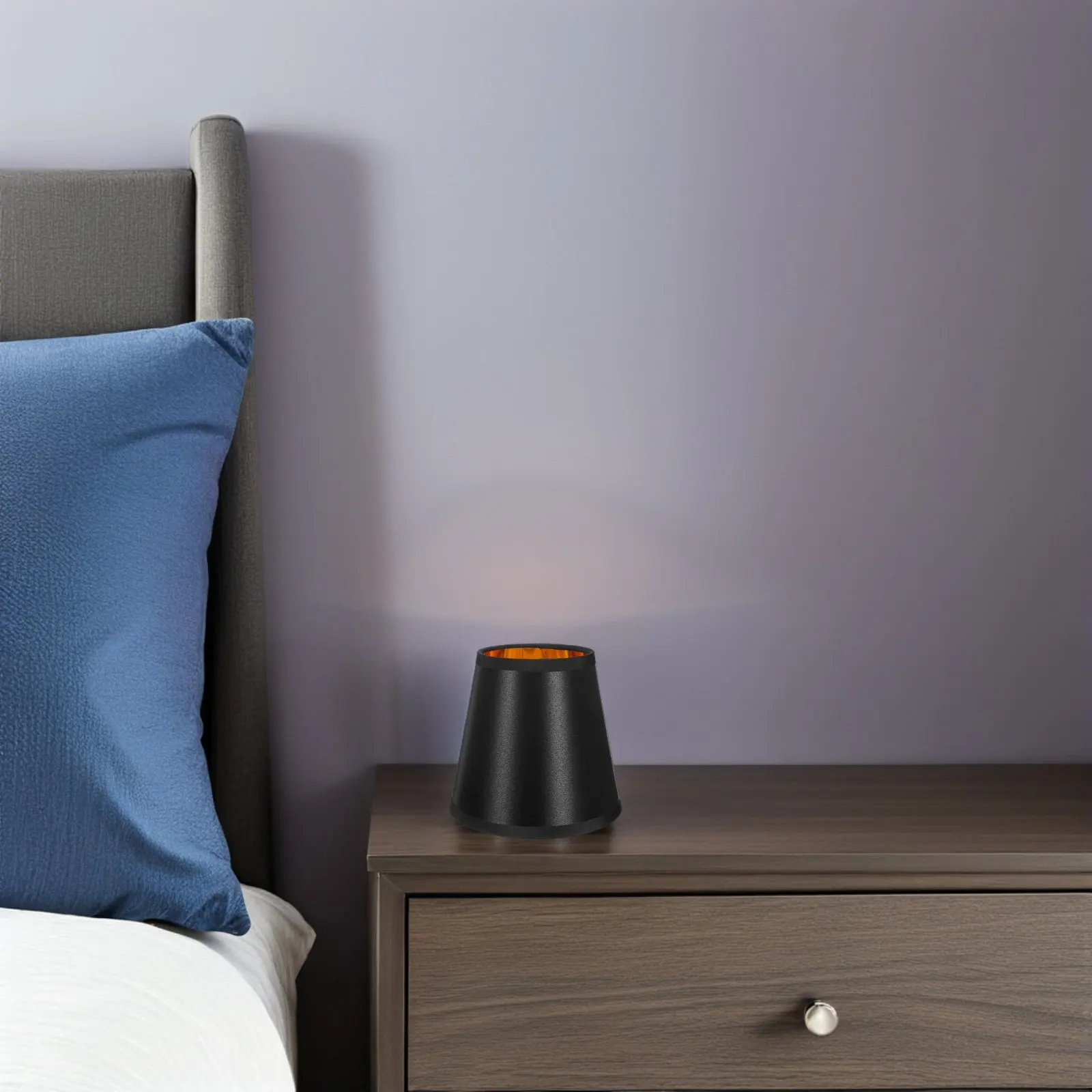 

Декоративный тканевый абажур-бочонок на прищепке для люстры/потолочного светильника