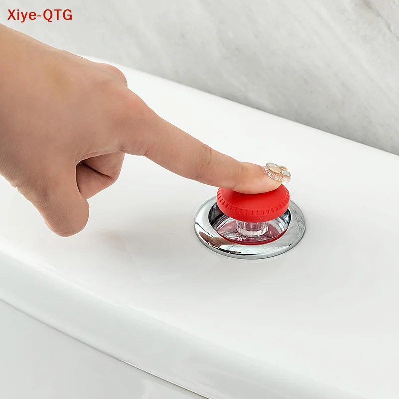 Hot！Toilet Press Button Handle Heart Shaped Toilets Press For Bathroom Water Buttons