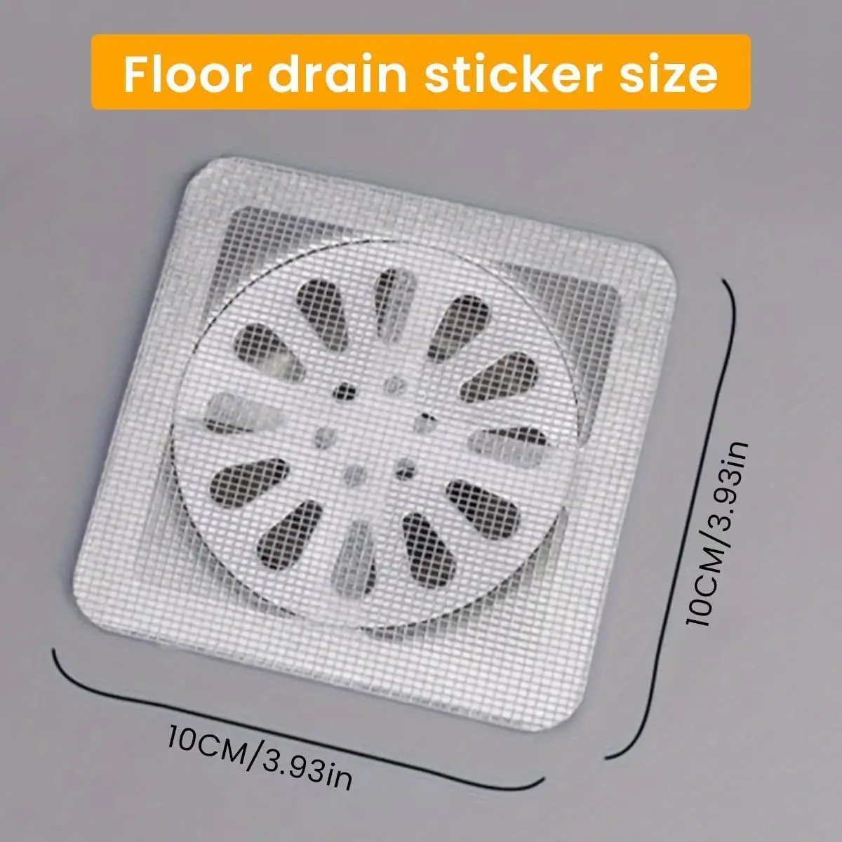 25 Pack Disposable Shower Drain Hair Catcher Square Drain Mesh Sticker Sink Strainer for Bathroom Laundry Bathtub Kitchen Pet