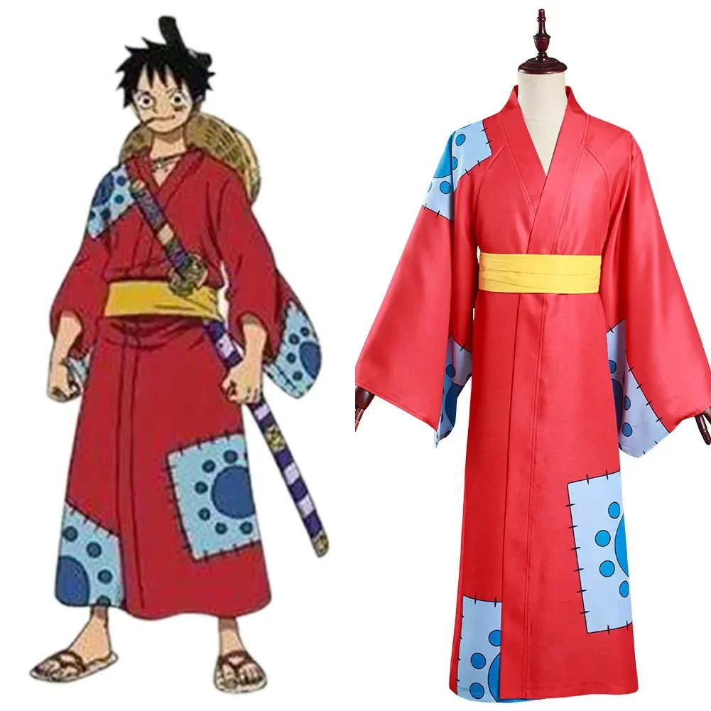 

Halloween Anime D. Luffy Cosplay Kimono Costume