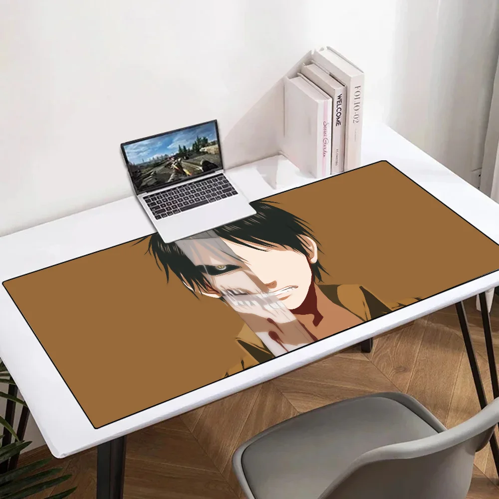 

Eren Yeager Attack On Titan Anime Mousepad Mouse Mat Desk Mat With Pad Gaming Accessories Prime Gaming XXL Keyboard