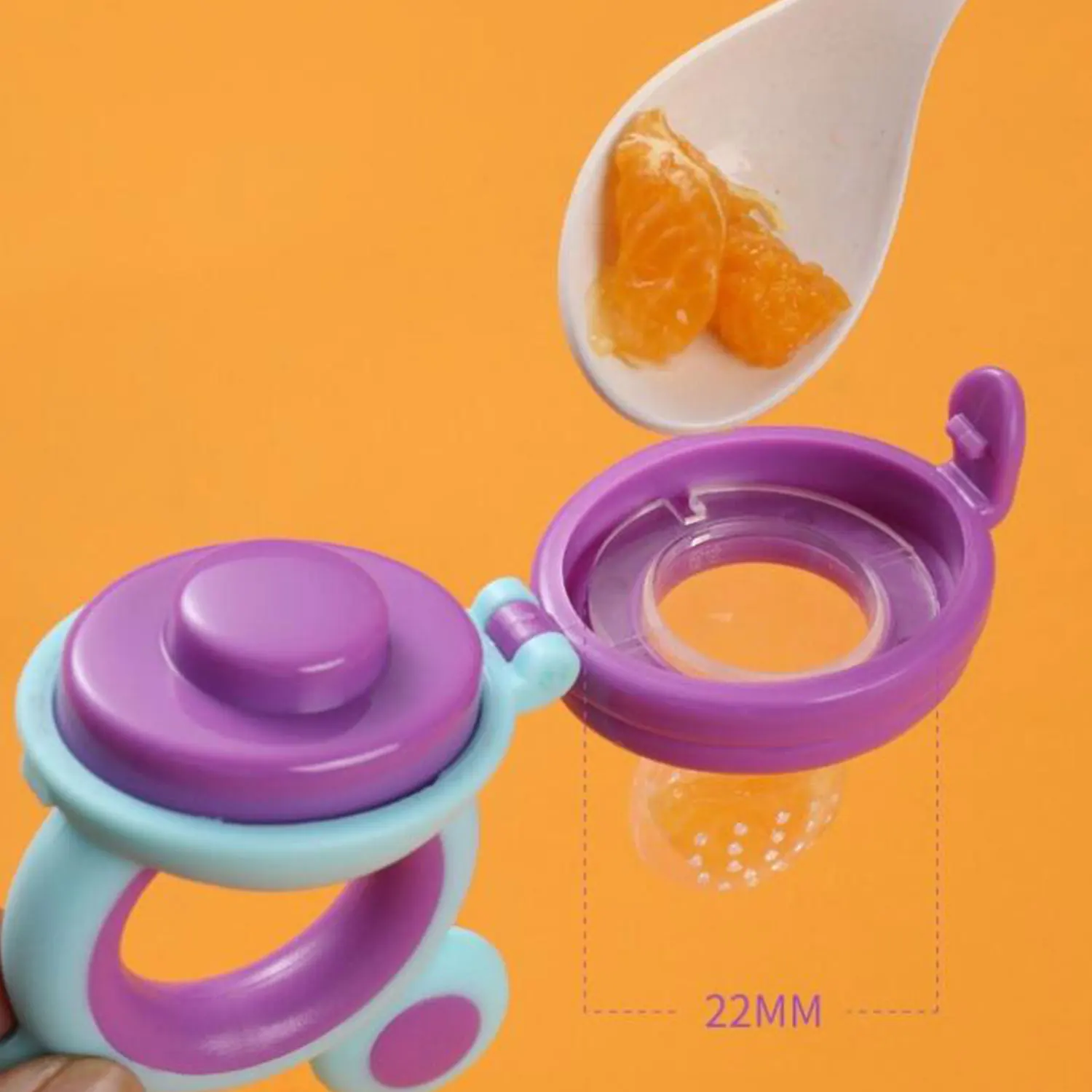 Baby Silicone Bite Bag Food Grade Silicone Teething Toys Teething Baby Complementary Food Grinder Bear Shape Birthday Gift