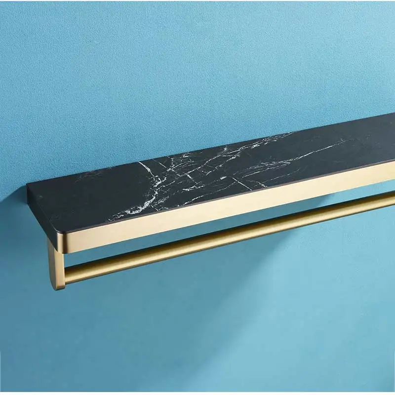 304 الفولاذ المقاوم للصدأ إضافة حامل ورق المرحاض الذهبي المصقول على الحائط للحمام