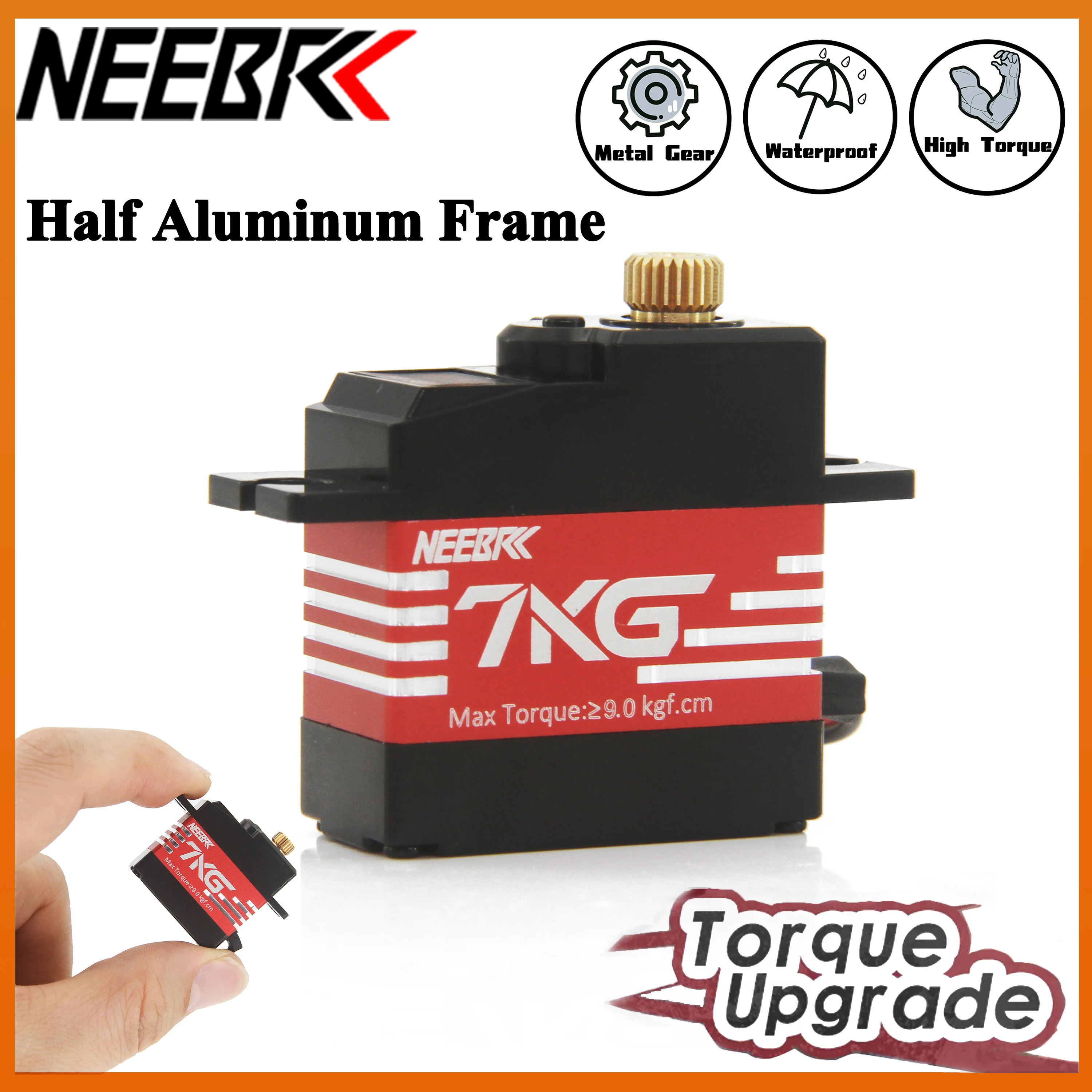 1/5/10/20PCS NEEBRC 7KG Waterproof Half Aluminum Frame Metal Gear Digital Servo for 1/14 1/16 1/18 RC Car Drone Plane MN82 MN99