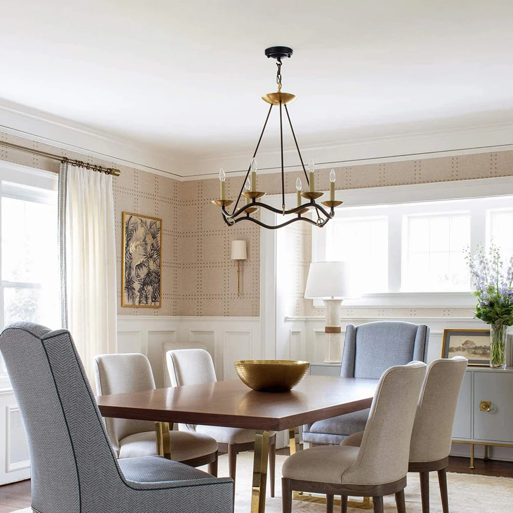 

Retro Ceiling Canopy Cover Plate Sturdy Light Fixture Mounting Bracket for Hanging Chandeliers Suitable for Indoor Bars