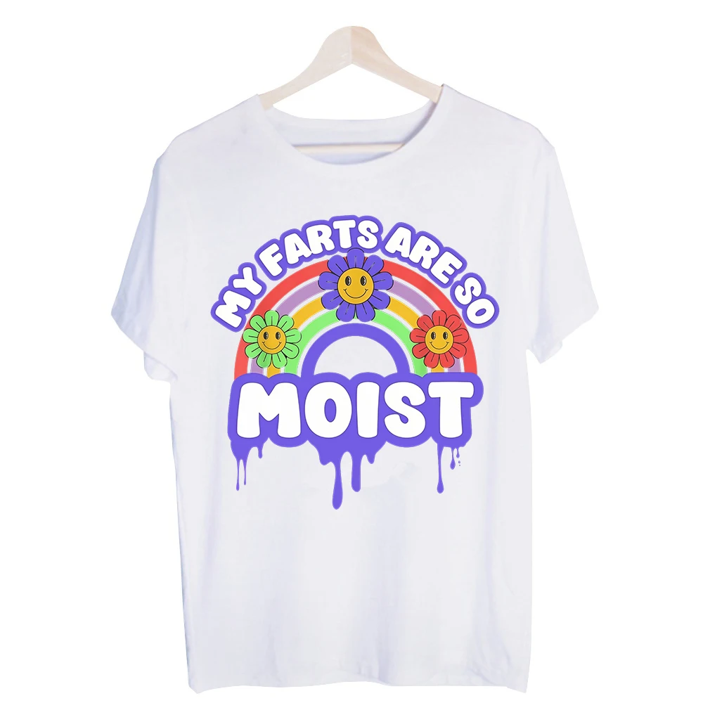 Men's Rainbow Flower Slogan Graphic Tee, Casual Short Sleeve Crew Neck T-Shirt for Summer Daily Wear