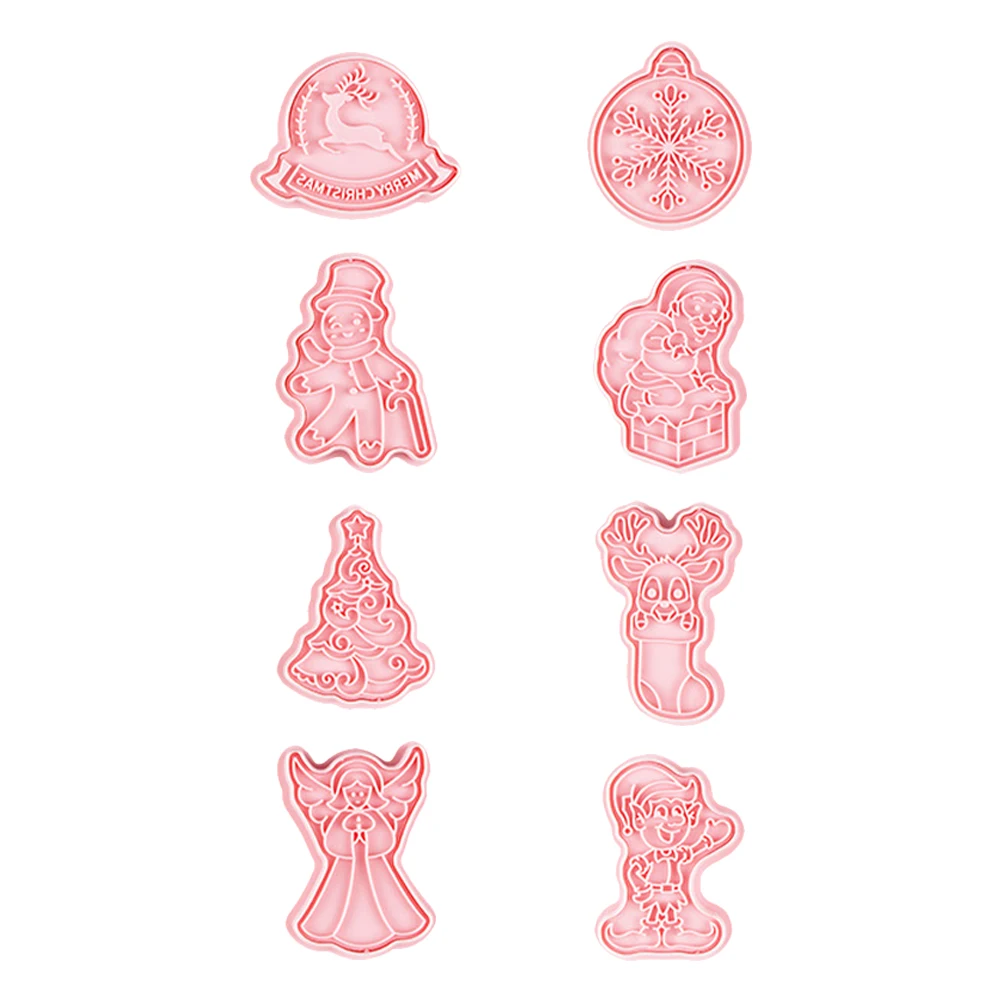 

8 Pcs Mold Cookie Christmas Cookies Snowflake Stamp Pp Pastry Press Molds